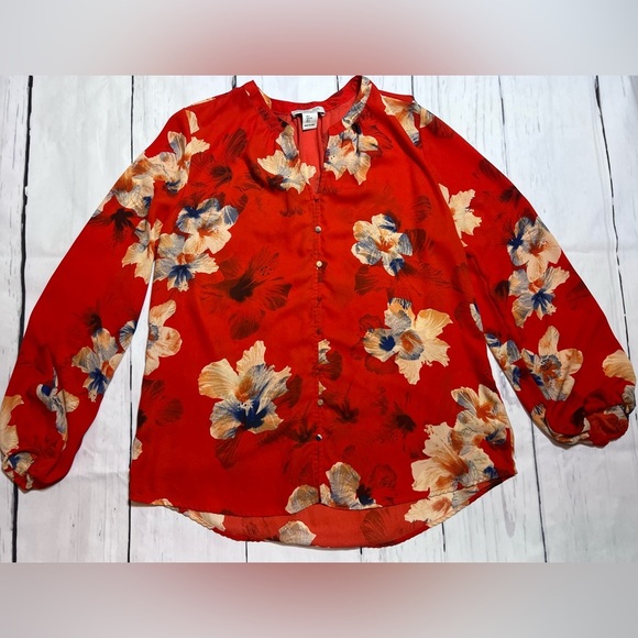 2/$20 Sale Rachel Zoe Floral Blouse - Picture 1 of 3